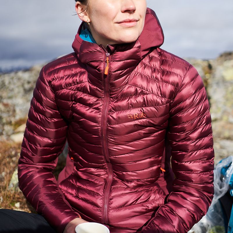 Damen Daunenjacke Rab Cirrus Flex 2.0 Hoody kastanienbraun QIO-69 9
