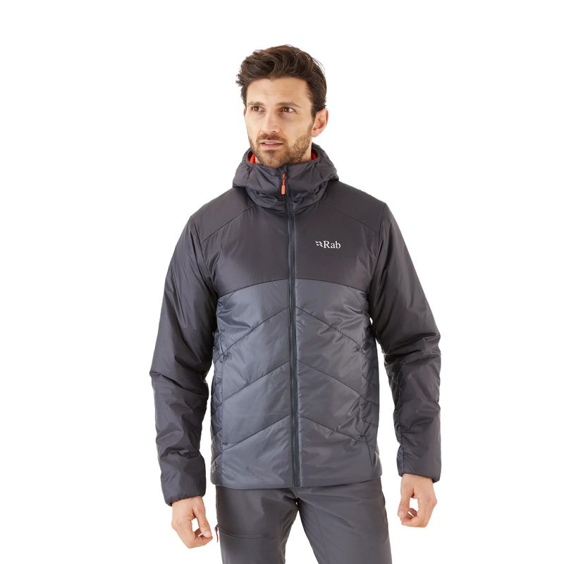 Herren Daunenjacke Rab Xenon 2.0 schwarz-grau QIO-94-AGR-MED