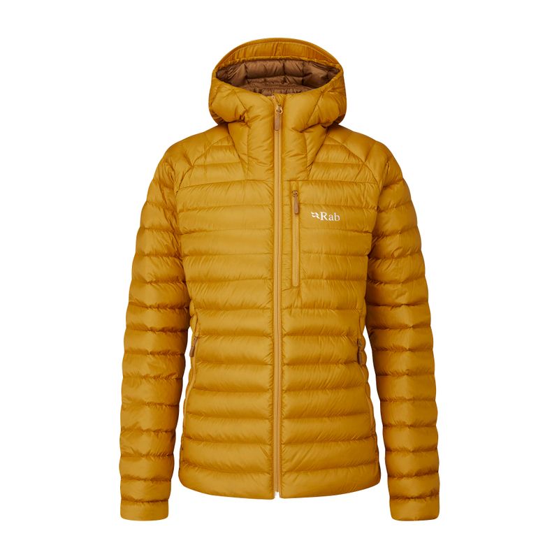 Damen Daunenjacke Rab Microlight Alpine gelb QDB-13-DBN-08