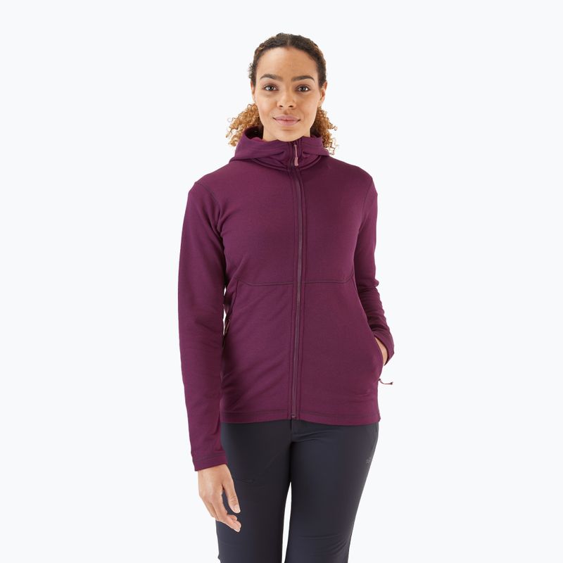 Damen Fleece-Kapuzenjacke Rab Geon Hoody lila QFE-94-EGG