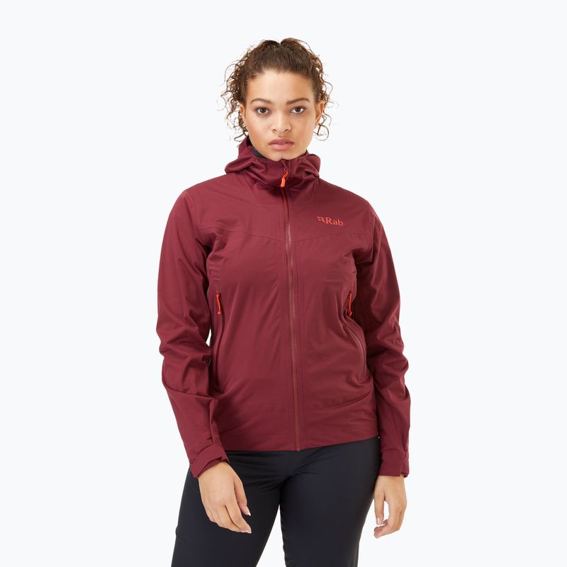 Rab Kinetic 2.0 Damen Regenjacke kastanienbraun QWG-75