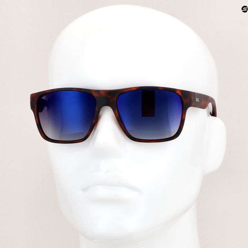 GOG Henry Mode matt braun demi / blau Spiegel Sonnenbrille E701-2P 9