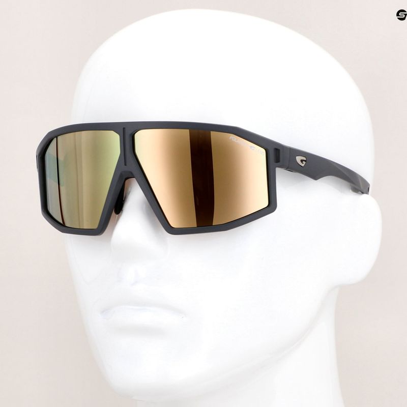 GOG Fahrradbrille Ares matt grau / schwarz / mehrfarbig gold E513-2P 7