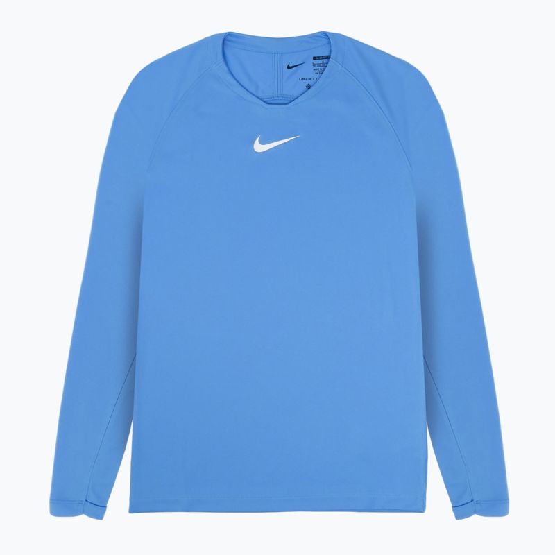 Nike Dri-FIT Park First Layer Uni-Blau/Weiß Kinder Thermo-Langarmshirt