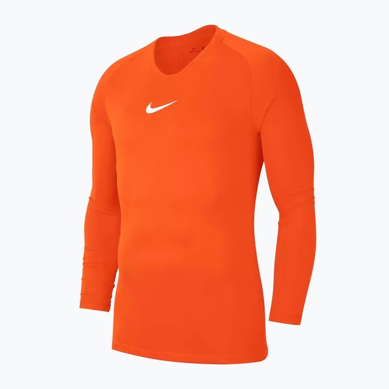 Nike Dri-FIT Park First Layer Kinder-Thermo-Langarmshirt in Sicherheitsorange/Weiß