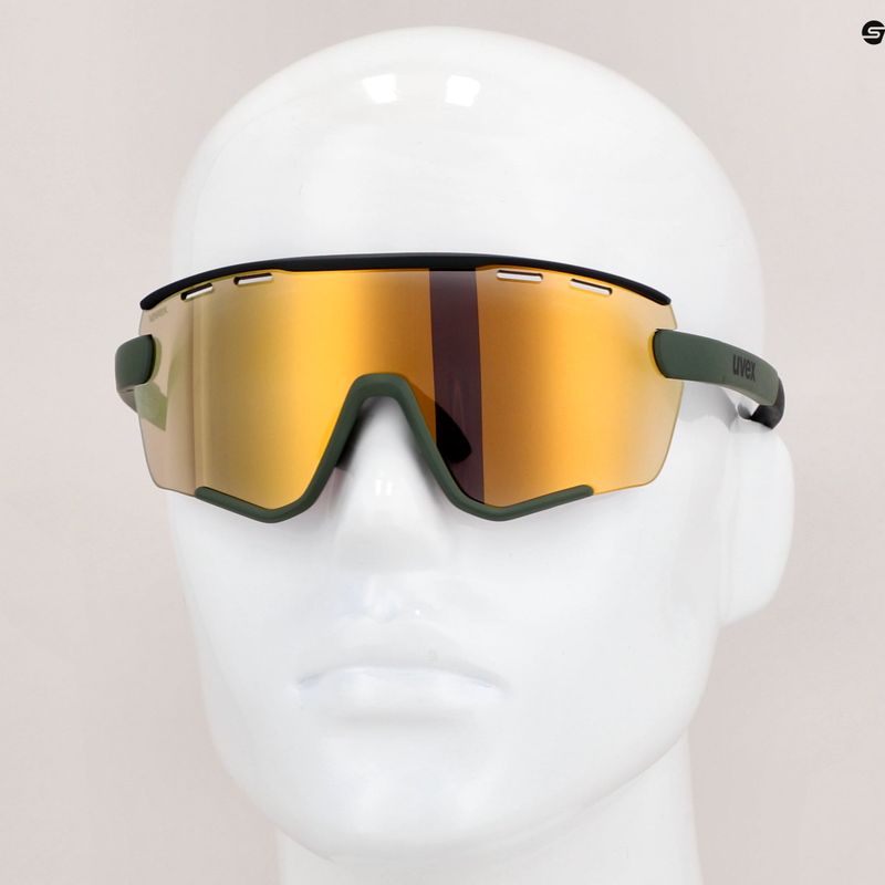 UVEX Sportstyle 236 Set moosgrün schwarz matt/verspiegelt gelb Fahrradbrille 53/3/004/7216 13