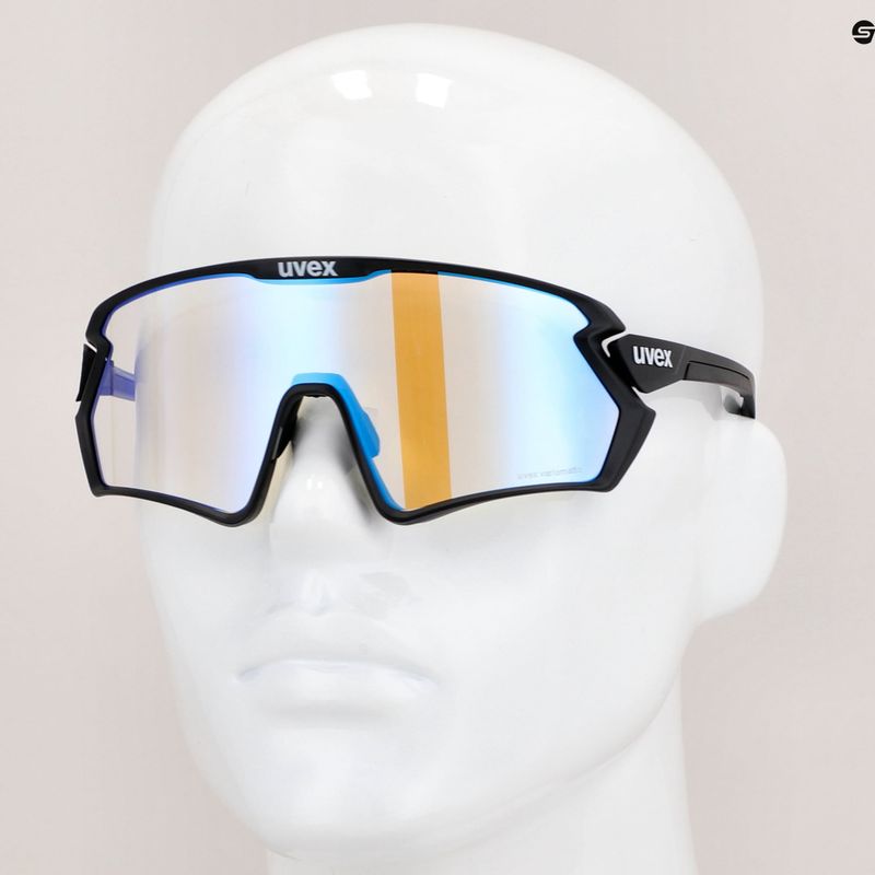 UVEX Sportstyle 231 2.0 V Radsportbrille schwarz matt/litemirror blau 53/3/028/2204 12
