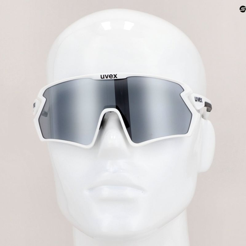 Fahrradbrille UVEX Sportstyle 231 2.0 Set weiß schwarz matt/verspiegelt silber 53/3/027/8216 12