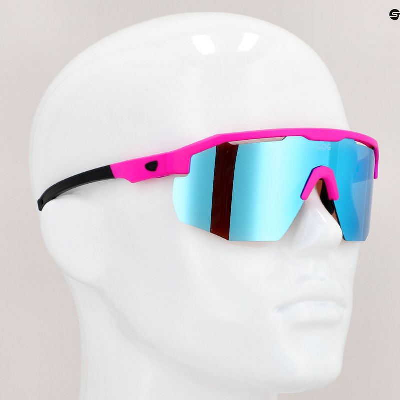 GOG Fahrradbrille Argo matt neon pink/schwarz/weiß-blau E506-2 12