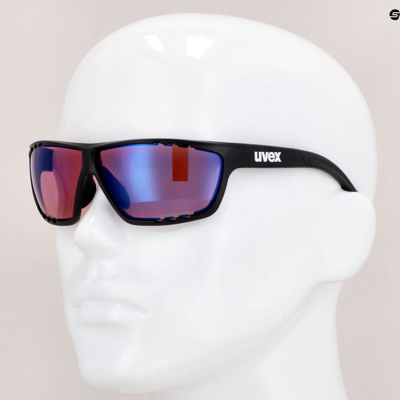 UVEX Sportstyle 706 CV Schwarz/Lichtspiegel Bernstein Sonnenbrille 53/2/018/2296 11