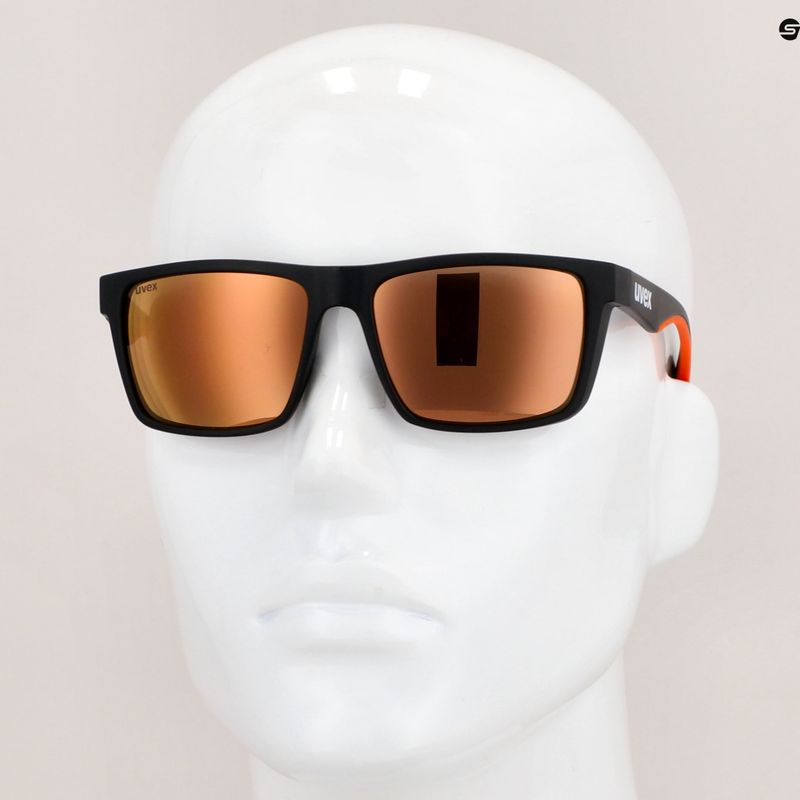 Uvex Lgl 50 CV schwarz matt/verspiegelt champagner Sonnenbrille 53/3/008/2297 11