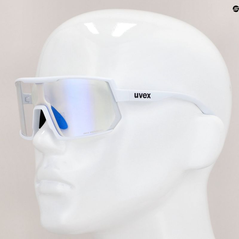 UVEX Sportstyle 235 V weiß matt/verspiegelt blau Fahrradbrille 53/3/031/8803 11
