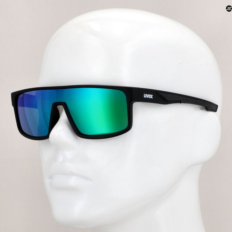 UVEX Sonnenbrille LGL 51 schwarz matt/grün verspiegelt 53/3/025/2215 11