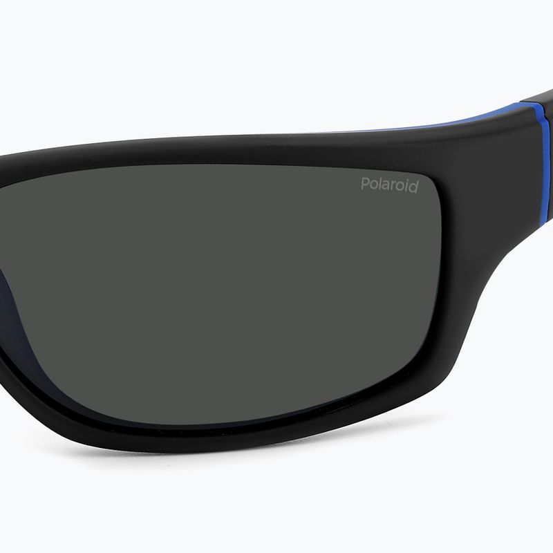 Polaroid PLD 2135/S mattschwarz blau/grau polarisierte Herren-Sonnenbrille 5