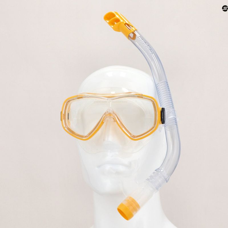 Cressi Onda Kinderschnorchelset + Mexiko-Maske + Schnorchel klar gelb DM11131 13