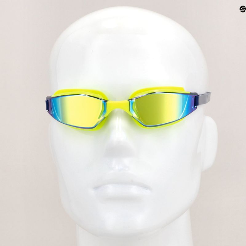 Aquasphere Xceed hellgelb/Marineblau/Spiegelgelb Titan-Schwimmbrille EP3037104LMY 11