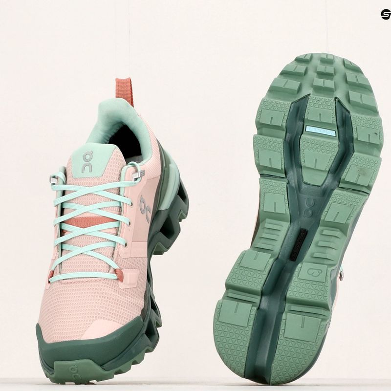 Damen-Trekkingstiefel On Cloudwander Wasserdicht rosa-grün 7398278 11