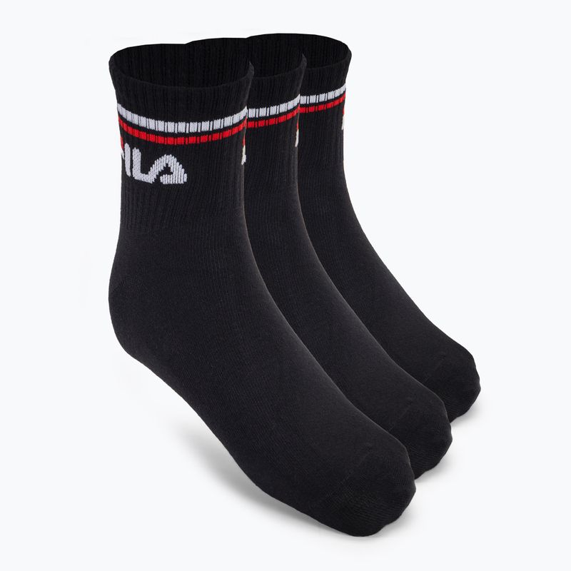 Fila Unisex Quarter 3 Pack Socken schwarz