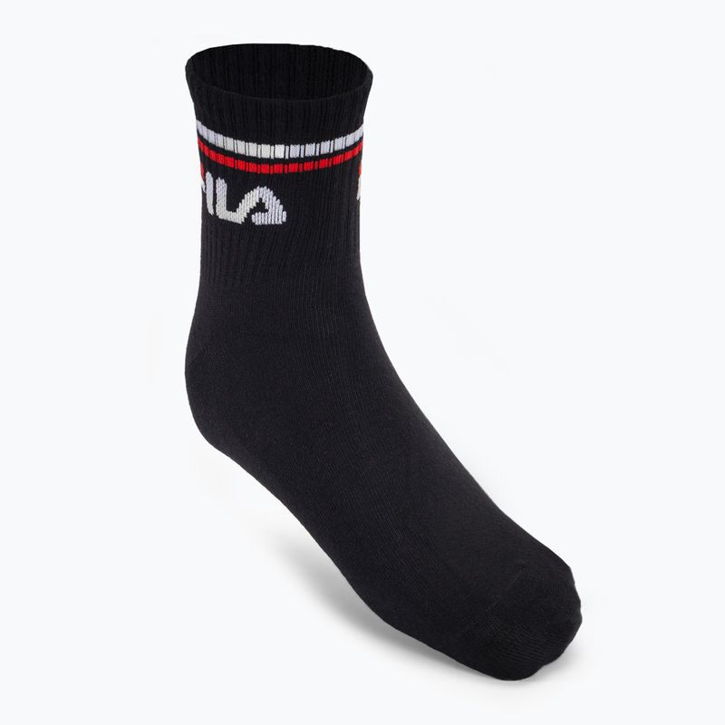 Fila Unisex Quarter 3 Pack Socken schwarz 2