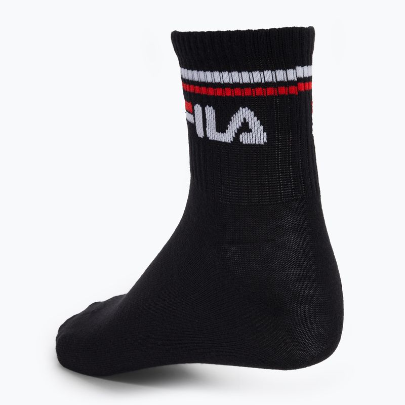 Fila Unisex Quarter 3 Pack Socken schwarz 3