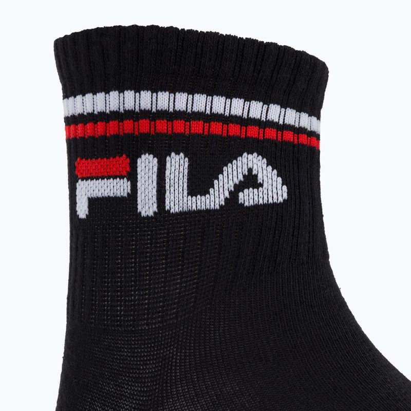 Fila Unisex Quarter 3 Pack Socken schwarz 4