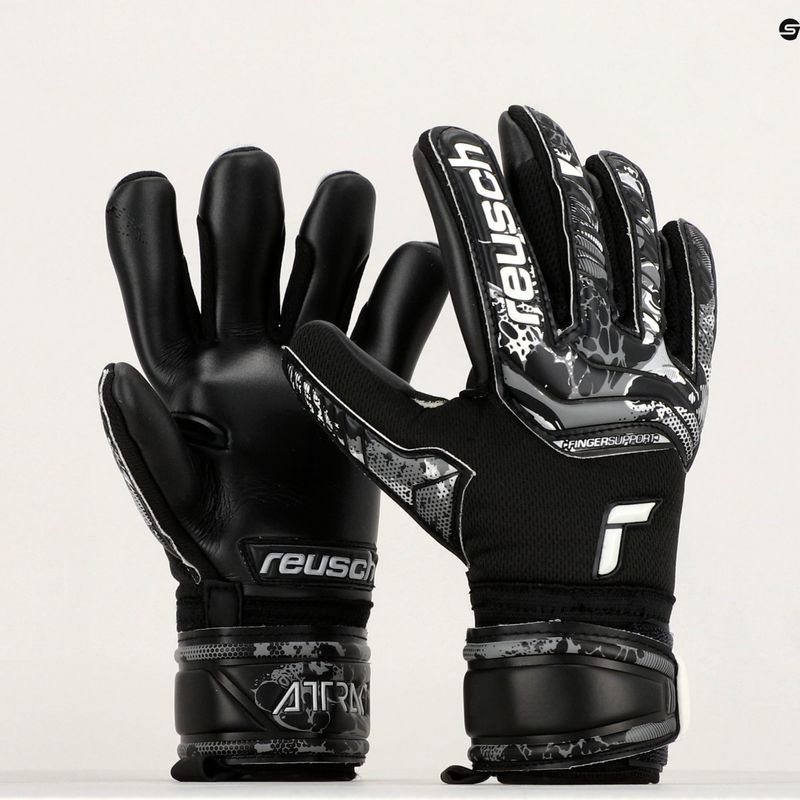 Reusch Attrakt Infinity Finger Support Junior Kinder Torwarthandschuhe schwarz 5372720-7700 9
