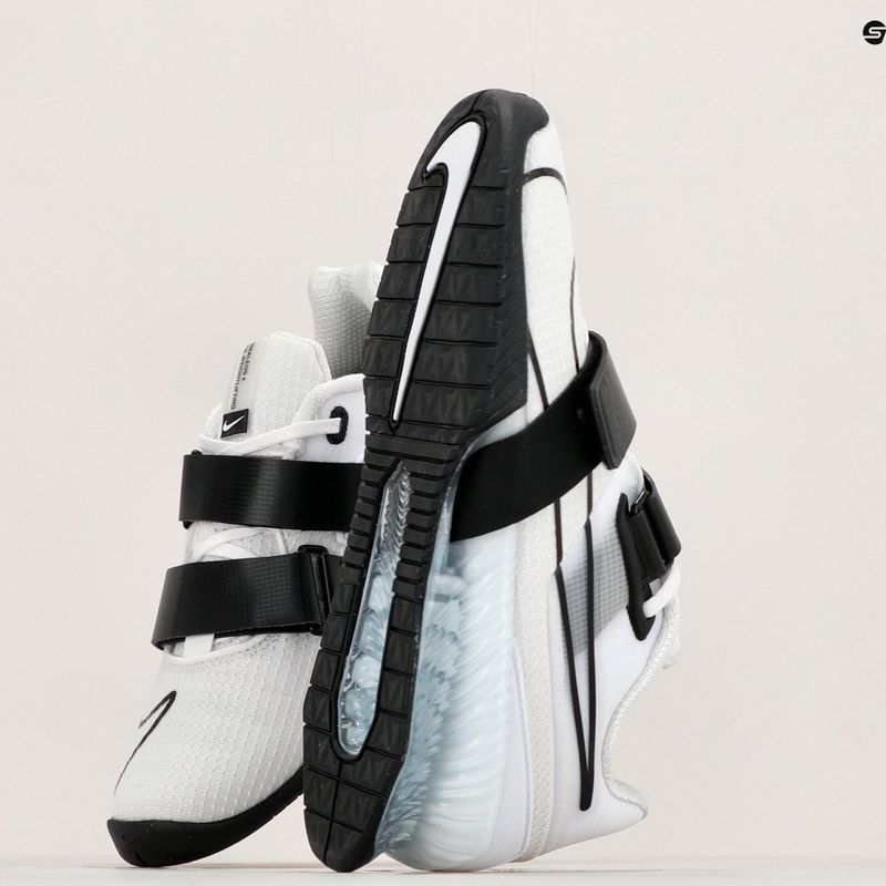 Nike Romaleos 4 weiß/schwarzer Kraftdreikampfschuh 12