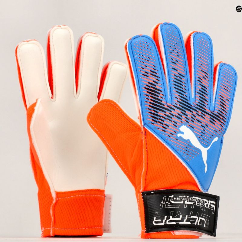 PUMA Kinder-Torwarthandschuhe Ultra Grip 4 RC ultra orange/blau schimmern 7