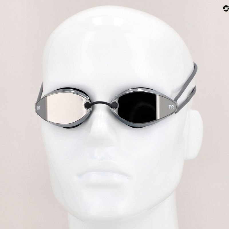 Schwimmbrille TYR Tracer-X Racing Mirrored schwarz-silber LGTRXM_43 9