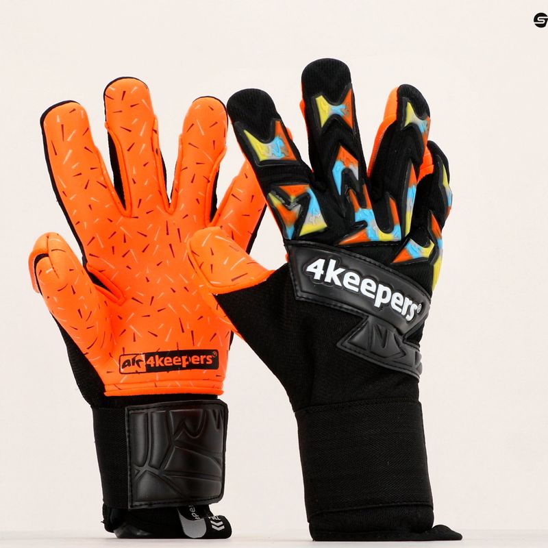 Torwarthandschuhe 4Keepers Equip Flame Nc schwarz-orange EQUIPFLNC 8