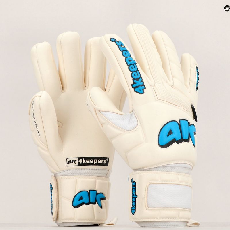 4Keepers Champ Aqua V Nc Torwarthandschuhe weiß und blau 11