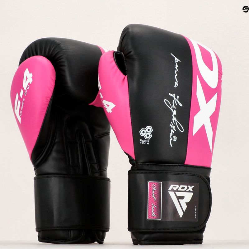 Boxhandschuhe RDX REX F4 rosa-schwarz BGR-F4P-8OZ 9