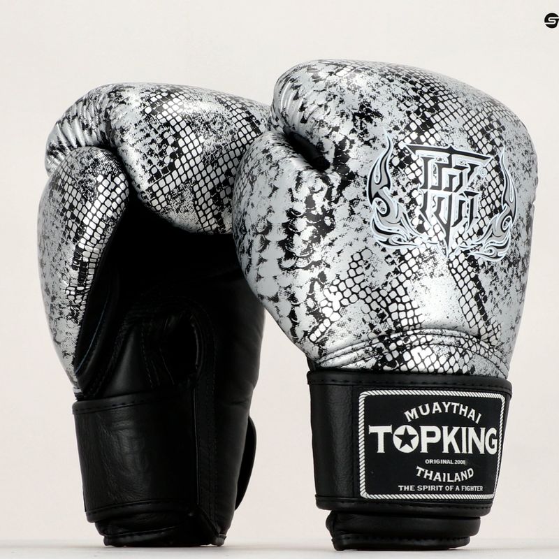 Top King Muay Thai Super Star Snake schwarze Boxhandschuhe TKBGSS-02A-BK 7