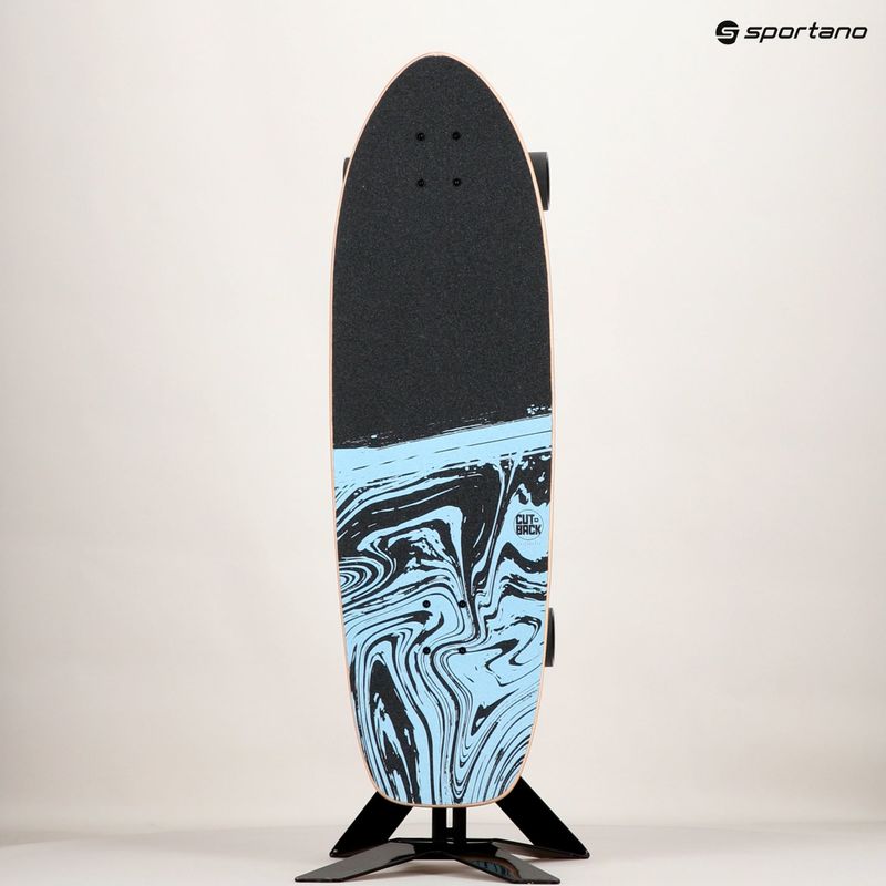 Surfskate Cutback Splash 34" weiß-blaues Skateboard CUT-SUR-SPL 14
