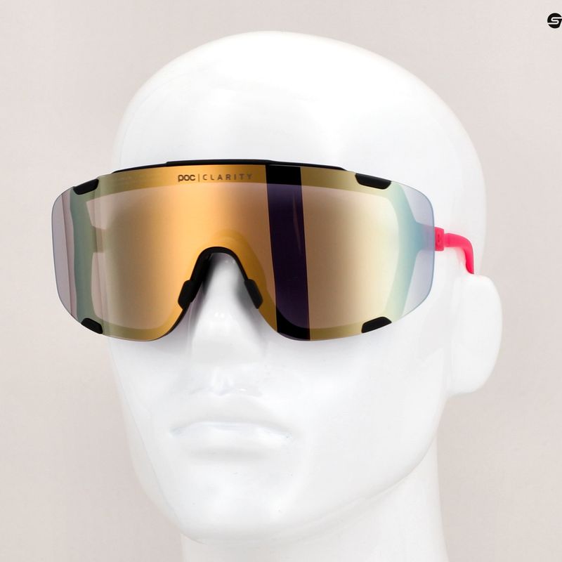 Fahrradbrille POC Devour fluo pink/uranium black translucent/clarity road gold 11