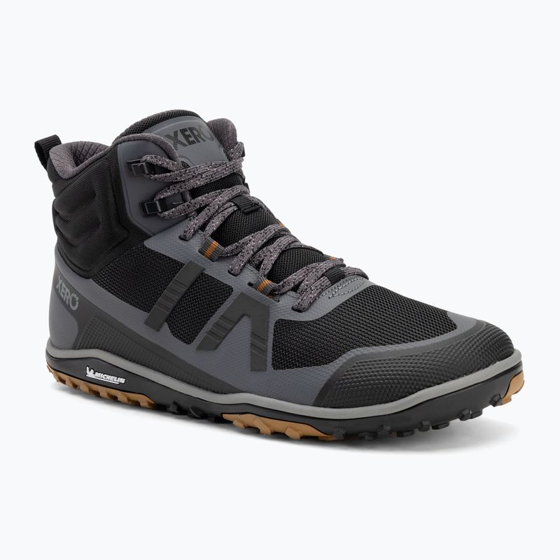 Herren Barfußschuhe Xero Shoes Scrambler Mid II asphalt/ schwarz