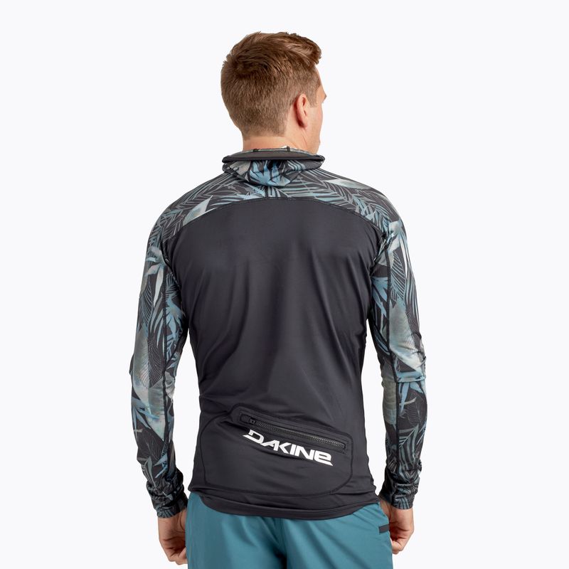Herren Dakine Hd Snug Fit Rashguard Schwimmen Shirt Hoodie schwarz/grau DKA363M0004 2