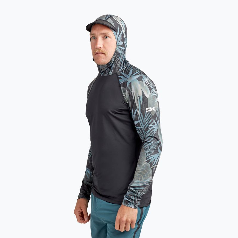 Herren Dakine Hd Snug Fit Rashguard Schwimmen Shirt Hoodie schwarz/grau DKA363M0004 3