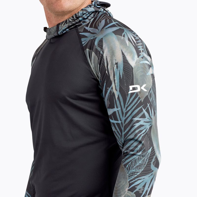 Herren Dakine Hd Snug Fit Rashguard Schwimmen Shirt Hoodie schwarz/grau DKA363M0004 4