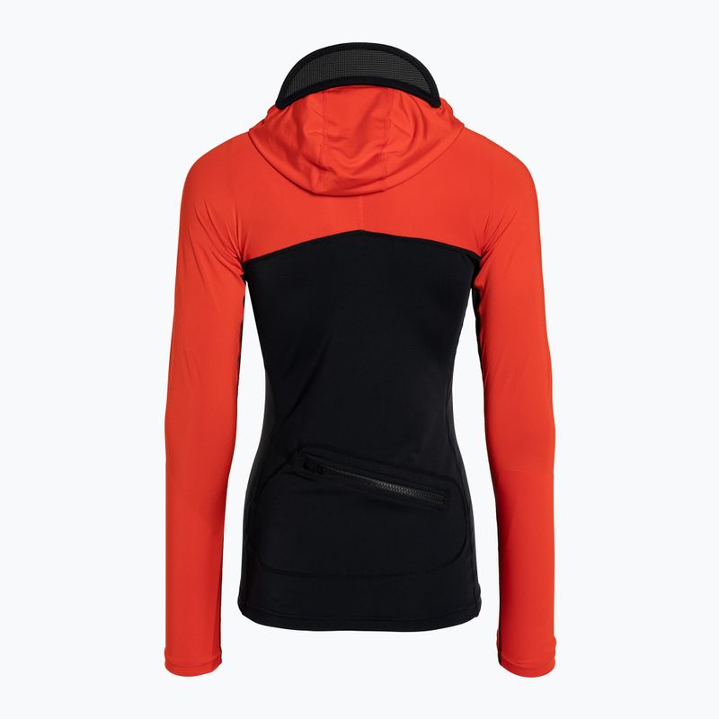 Dakine Frauen schwimmen Shirt Hd Snug Fit Rashguard Hoodie schwarz und rot DKA333W0002 6