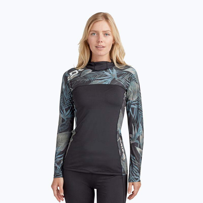 Dakine Frauen schwimmen Shirt Hd Snug Fit Rashguard Hoodie schwarz/grau DKA333W0002