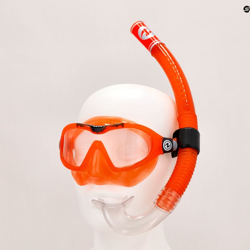 Aqualung Mix Kinder Schnorchel Kit Maske + Schnorchel Orange SC4250801S 12