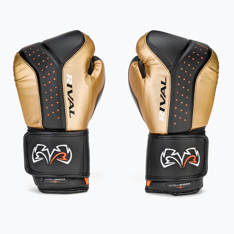 Rival RB10 Intelli-Shock Bag Boxhandschuhe schwarz/gold 2