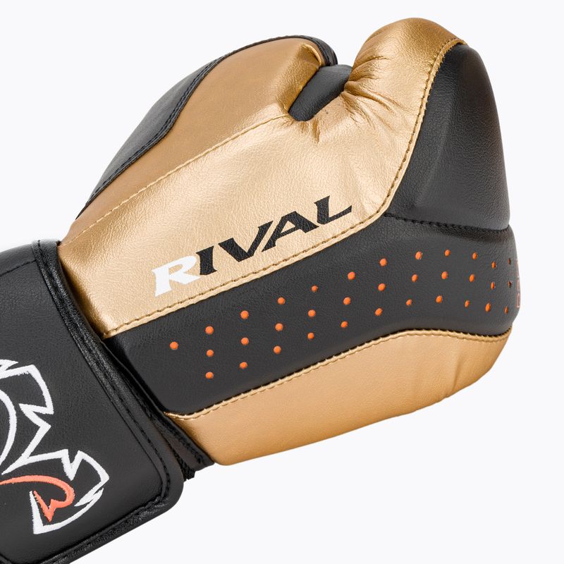 Rival RB10 Intelli-Shock Bag Boxhandschuhe schwarz/gold 5