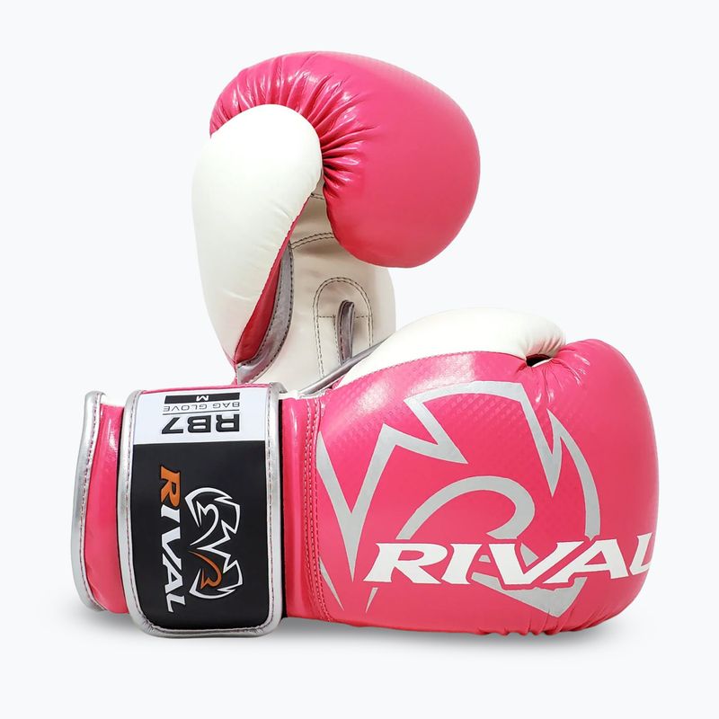 Rival RB7 Fitness Plus Tasche rosa/weiße Boxhandschuhe 3