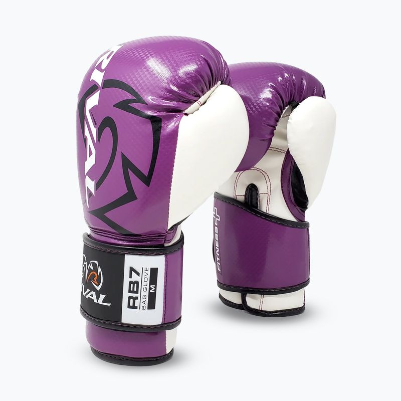 Rival RB7 Fitness Plus Bag lila/weiße Boxhandschuhe 2