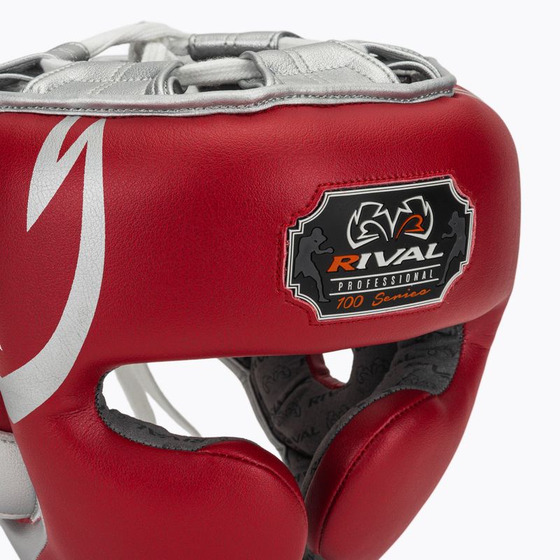 Boxhelm Rival RHG100 Professional Headgear red/silver 4
