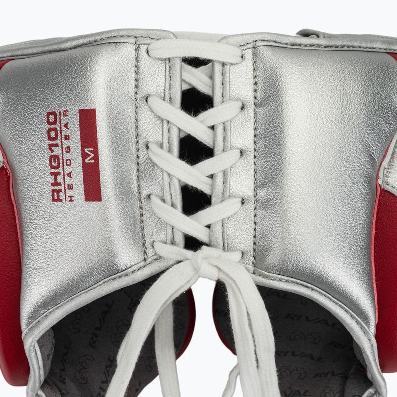 Boxhelm Rival RHG100 Professional Headgear red/silver 5