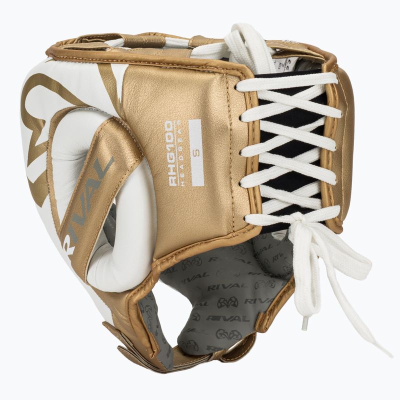 Boxhelm Rival RHG100 Professional Headgear white/gold 3