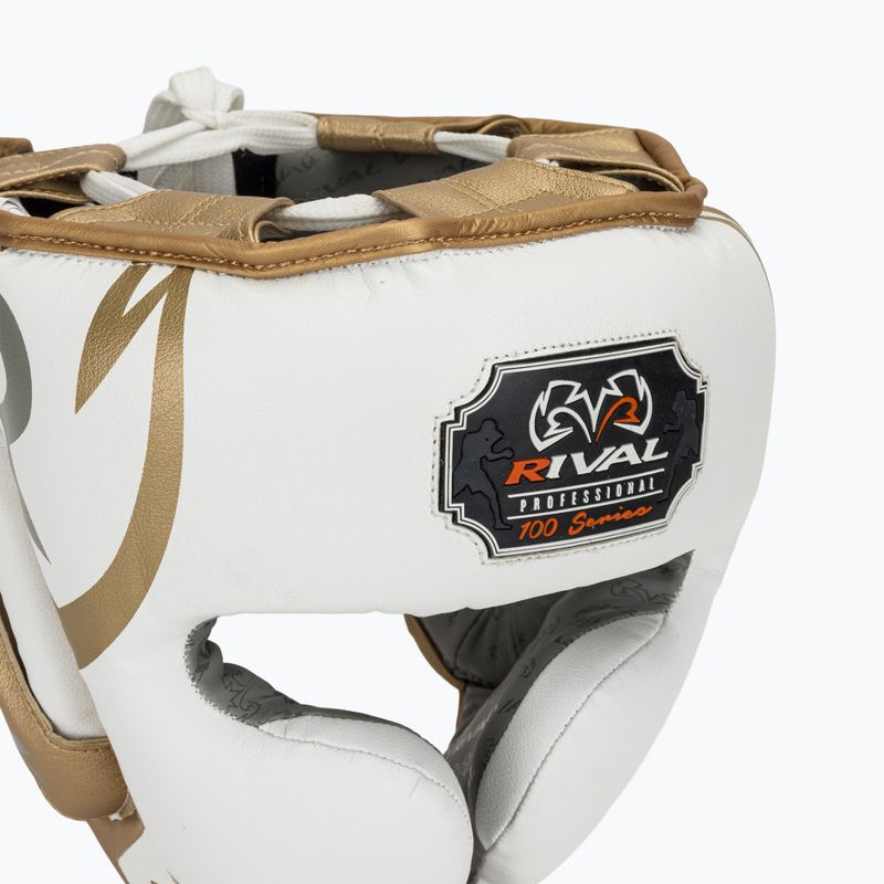 Boxhelm Rival RHG100 Professional Headgear white/gold 4